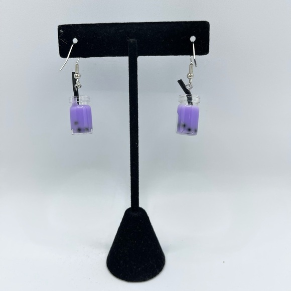 3 for $20 Purple Boba Tea Acrylic Dangle Earrings “You Pick 3” - Picture 6 of 6